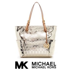Michael Kors Jet Set Monogram Signature Handbag